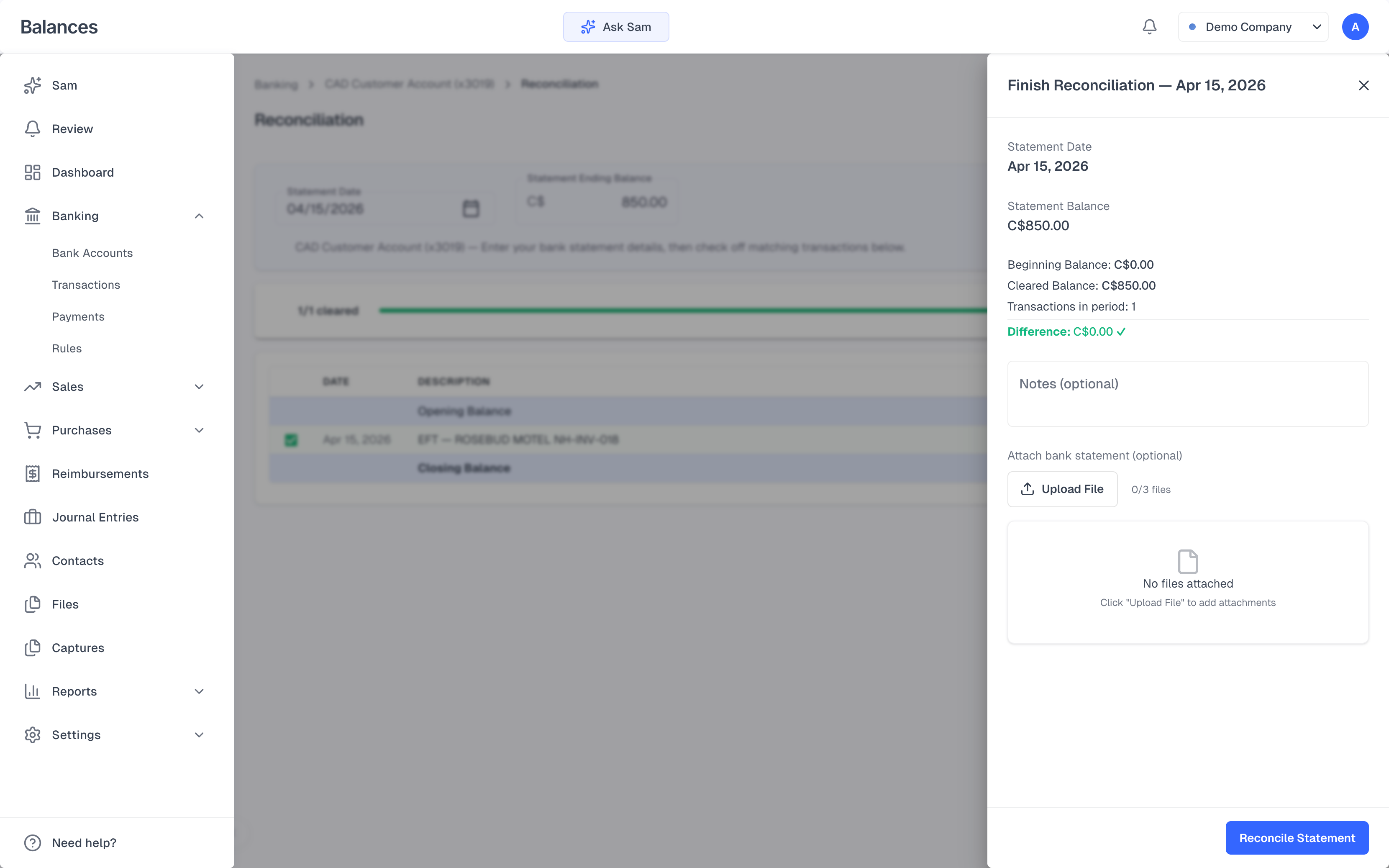 Statement reconciliation, the way your accountant expects